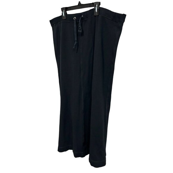 DeRoo Womens Black Midi Stretch Drawstring Skirt SZ Large - Picture 3 of 9